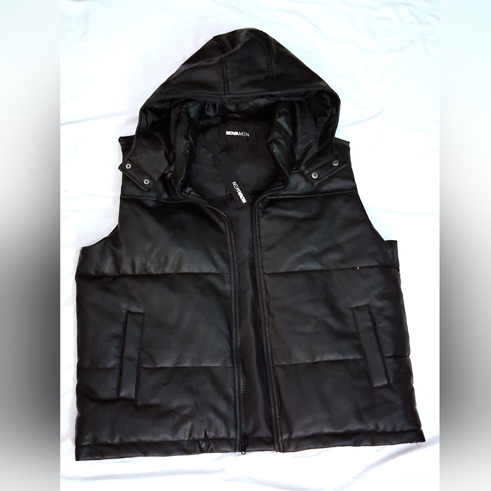 Nova Men Black Layering Puffer Vest Size XL NWT